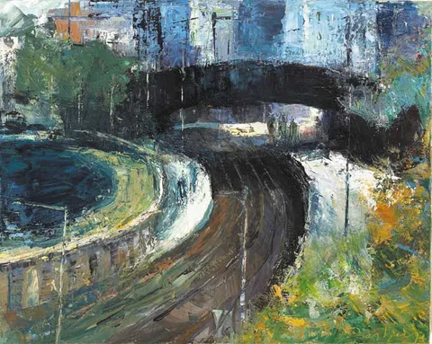 Donald Teskey, FOOTBRIDGE AT SEAPOINT, 2001, oil on canvas