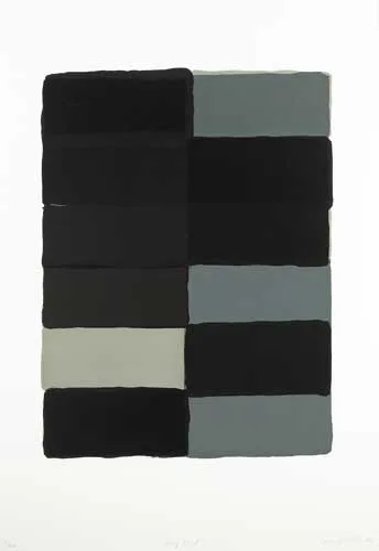GREY FOLD by Sean Scully, 2007, lithograph (no. 7 from an edition of 40), offered Feb 2008