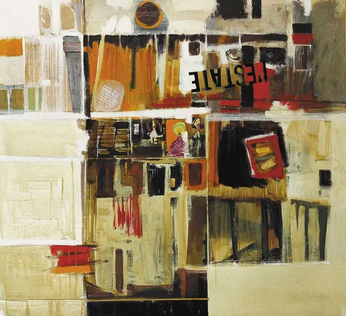 Brian Ferran, SUMMER SONG, oil, acrylic and collage on board