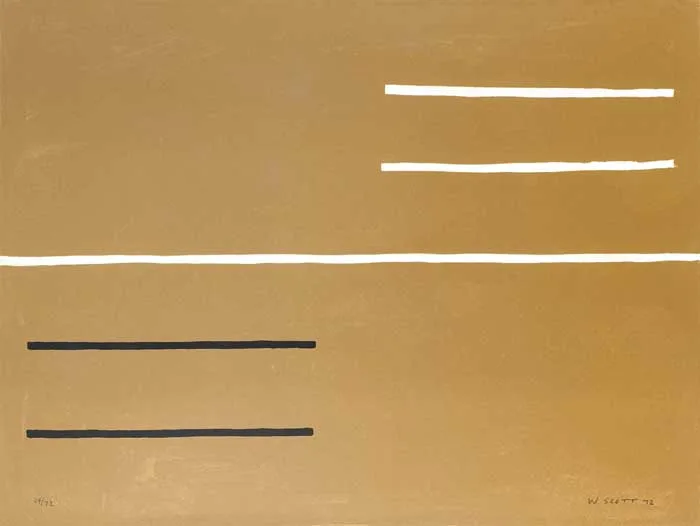 EQUALS by William Scott, 1972, screenprint (no. 29 from an edition of 72), sold Feb 2008