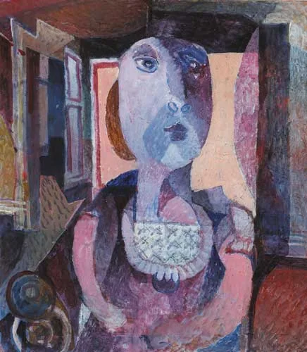 Nevill Johnson, SEATED FIGURE, 1983, acrylic on board
