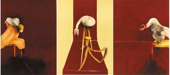 SECOND VERSION OF TRIPTYCH by Francis Bacon, 1989, lithographs (no. 2 from an edition of 60), sold Feb 2008