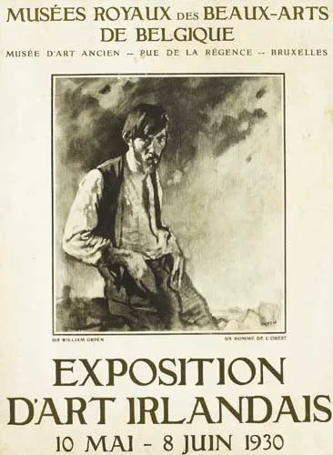 William Orpen, ORIGINAL POSTER FOR THE EXPOSITION D'ART IRLANDAISE, BELGIUM, 1930, photolithographic poster