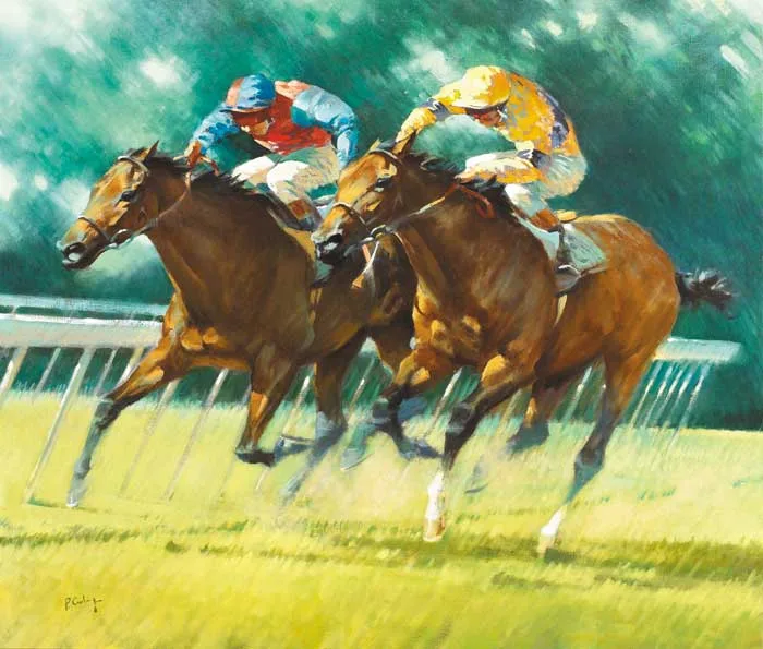 WHIPS CROSSING by Peter Curling, 1982, oil on canvas, sold Feb 2008