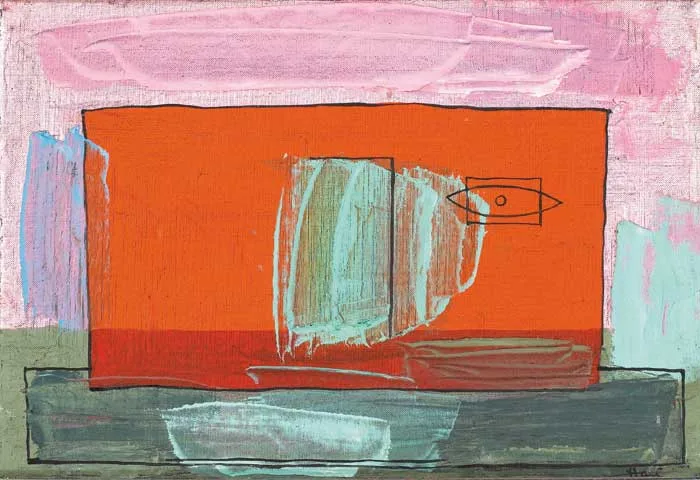 UNTITLED by Kenneth Hall, circa 1943-44, oil on canvas, sold Feb 2008