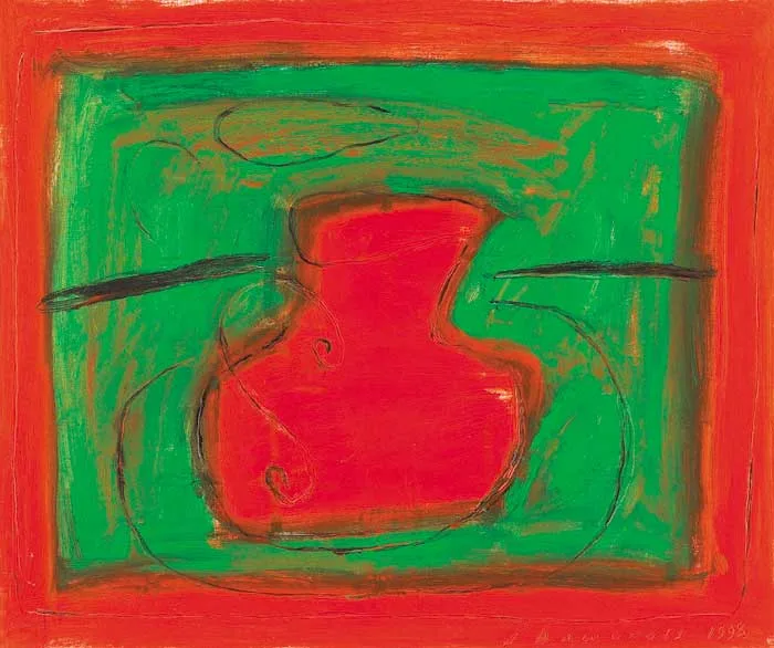 Neil Shawcross, RED JUG, 1998, oil on canvas