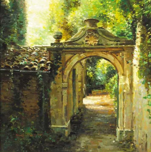 STONE ARCHWAY by Mark O'Neill, 1997, oil on board, sold Feb 2008