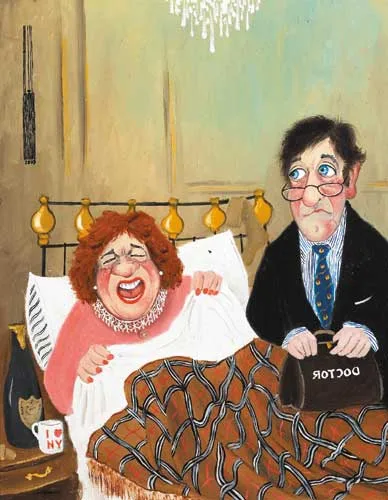 CHECK UP by John Schwatschke, 2007, oil on canvas, sold Feb 2008