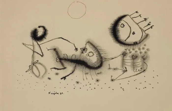 IBIZA by John Kingerlee, 1969, pen and ink, sold May 2007