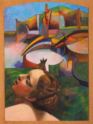 Lorcan Walshe, PANDORA III, 1985, acrylic on panel