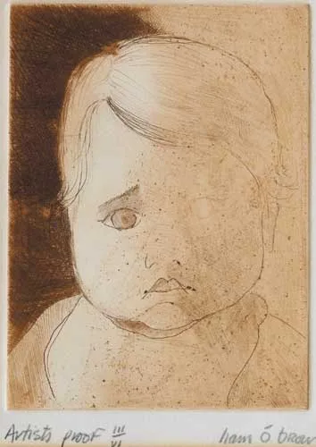 Liam ó Broin, INFANT, etching (artist's proof no. 3 of 6)