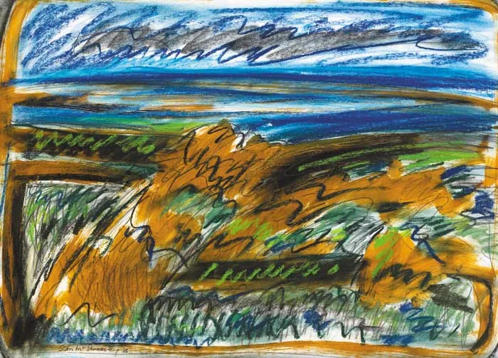 Seán McSweeney, LANDSCAPE, SLIGO, 1986, pastel on paper