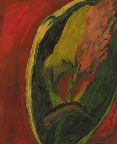GARDEN BLOOM by Cecily Brennan, oil on paper, sold May 2007