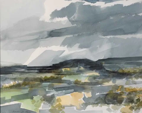 Liam ó Broin, BURREN, COUNTY CLARE, 1999, watercolour