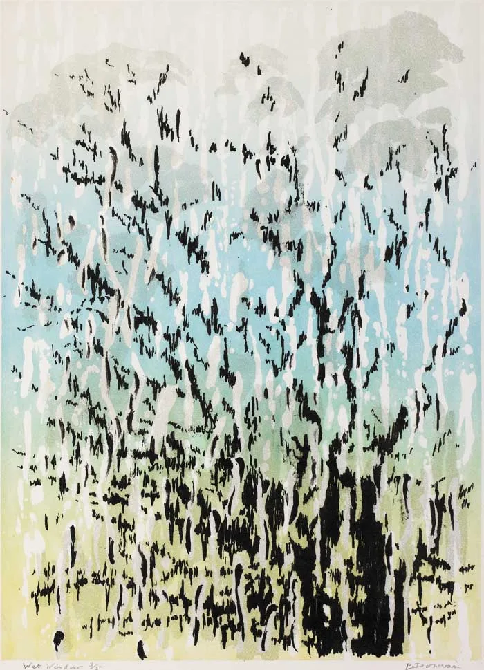 Phoebe Donovan, WET WINDOW, lithograph (no. 3 from an edition of 5)