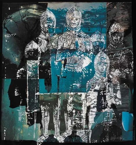 George Walsh, NORMANS I, 1971, collage, acrylic, pen and ink