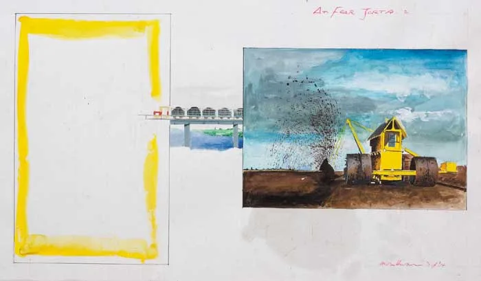 Michael O'Sullivan, AN FEAR TORTA II, 1974, mixed media on paper