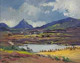 Anne Primrose Jury, LITTLE ERRIGAL IN DISTANCE, HARVEST TIME, COUNTY DONEGAL