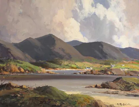 NEAR RENVYLE, CONNEMARA, COUNTY GALWAY by George K. Gillespie, oil on canvas, sold May 2007