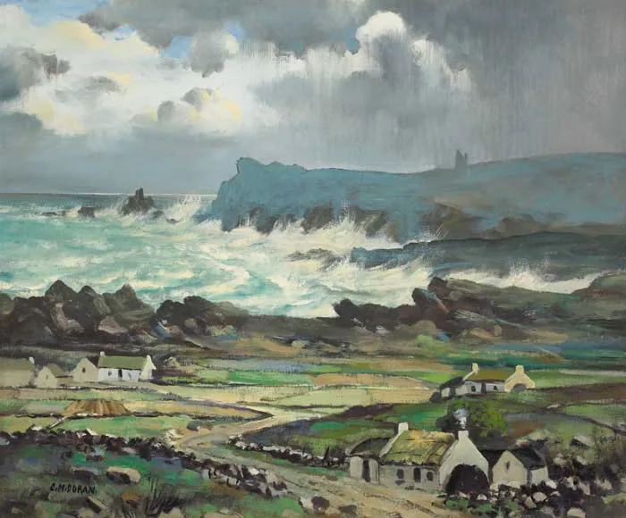 SYBIL HEAD, KERRY COAST by Christopher M. Doran, 1962, oil on board, sold May 2007