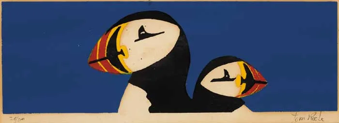Tom Roche, PUFFINS, screenprint (no. 26 from an edition of 300)
