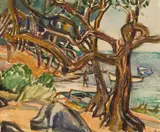 Olive Henry, BOATS IN A SMALL INLET