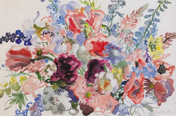 Kate Middleton, SUMMER FLOWERS, watercolour