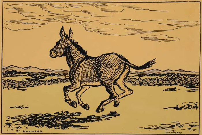 EVENING by Jack Butler Yeats, hand-coloured Cuala Press print, offered May 2007