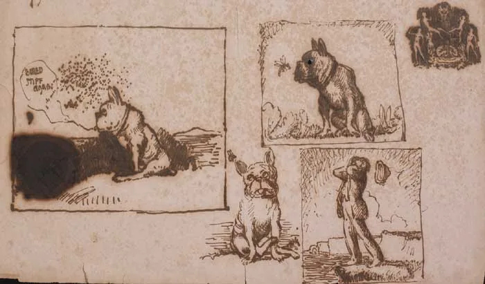 BORED STIFF AGAIN by William Orpen, pen and ink on paper, sold May 2007