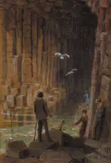 Joseph William Carey, VISITORS AT THE ENTRANCE OF FINGAL'S CAVE, STAFFA
