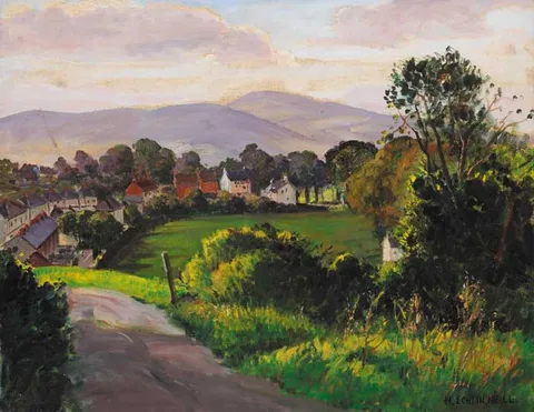 Henry Echlin Neill, PATH TO THE FIELDS, BALLYGOMARTIN, BELFAST, oil on canvas