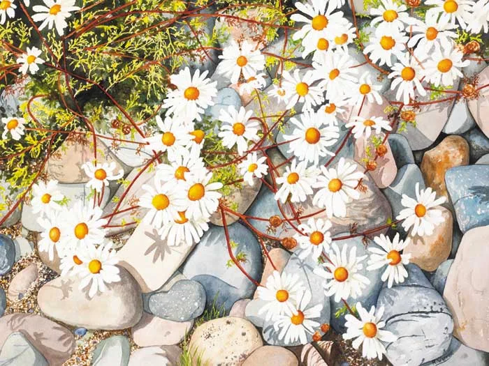 Rosemary Warren, SEASHORE GARDEN, watercolour