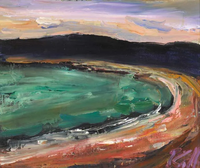 THE STRAND by Peter Collis, oil on canvas laid on board, sold May 2007