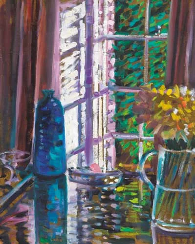 EVENING LIGHT by James O'Halloran, oil on board, offered May 2007