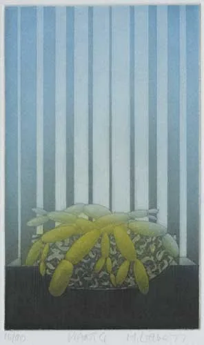 PLANT 4 by Martin Renton Ware, 1977, colour etching (no. 16 from an edition of 40), sold May 2007