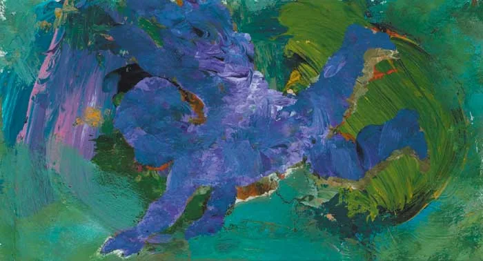 Ross Wilson, FALLING ANGEL, oil on board