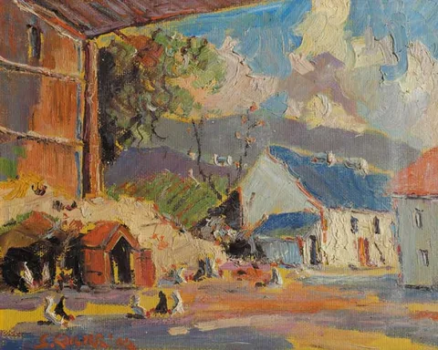 Sam Coulter, A HILL FARM NEAR CUSHENDUN, COUNTY ANTRIM, 2004, oil on canvas
