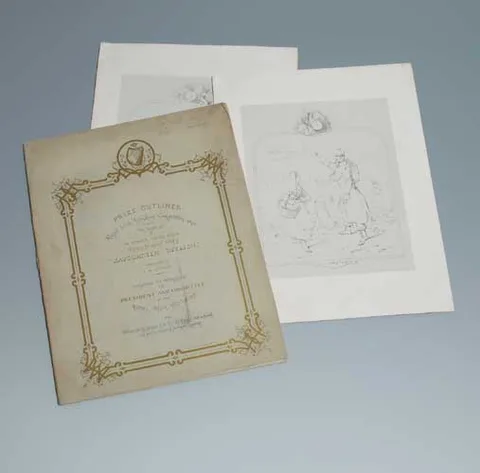 Michael Angelo Hayes, SAVOURNEEN DEELISH, 1846, five lithographs plus letterpress loosely laid in printed ..