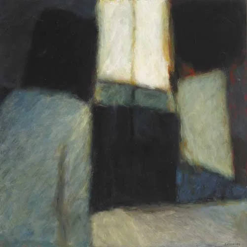 EVENING STUDY AT WINDOW II by John Shinnors, 1990, oil on board, sold Nov 2007