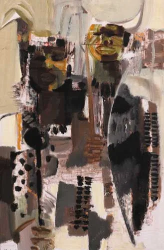 TRIBESMAN NO. 4 by George Campbell, oil on board, sold Nov 2007