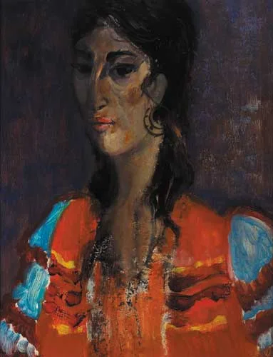 SPANISH DANCER by George Campbell, oil on board, sold Nov 2007