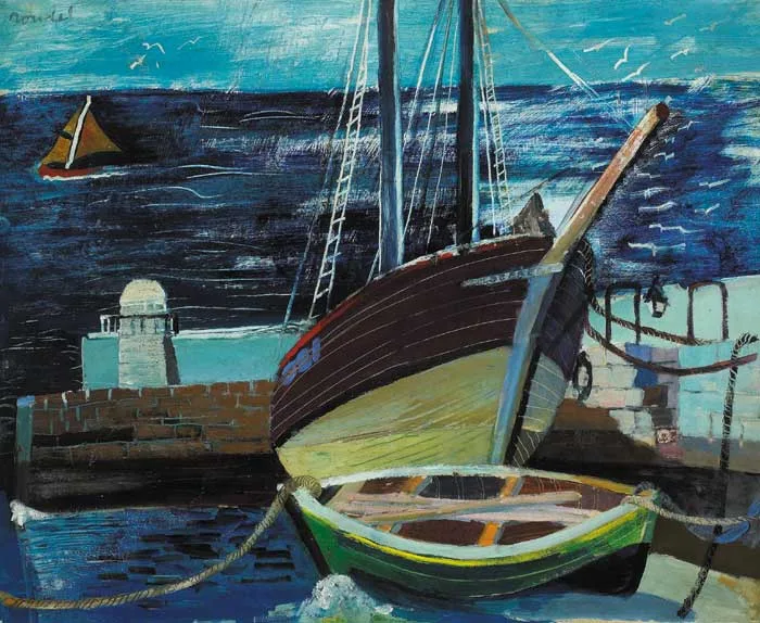 Georgette Rondel, THE HARBOUR, oil on board