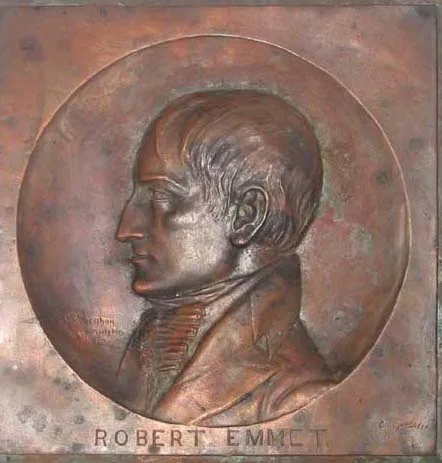 Dennis B. Sheahan, ROBERT EMMET, 1884, copper relief panel