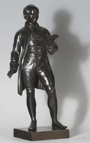 OLIVER GOLDSMITH by John Henry Foley, 1861, electroplated bronze, sold Nov 2007