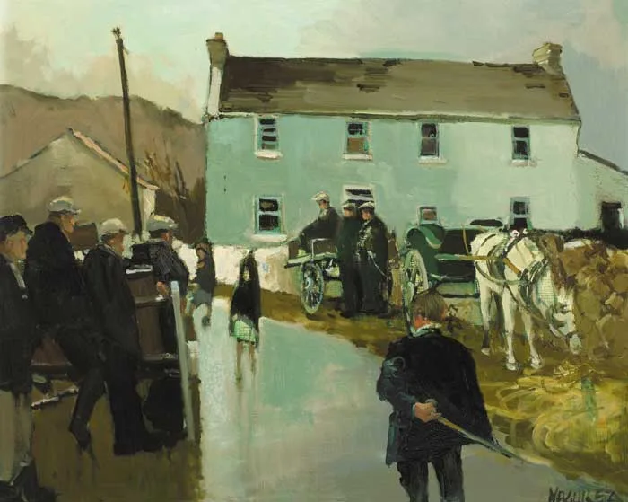 KILMURVEY, ARAN by Cecil Maguire, 1970, oil on board, sold Nov 2007