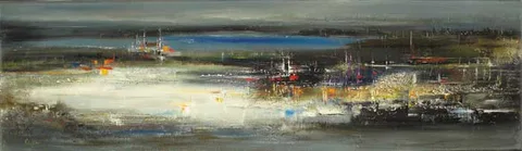 Richard Kingston, ASPECT OF DUBLIN BAY, oil on board