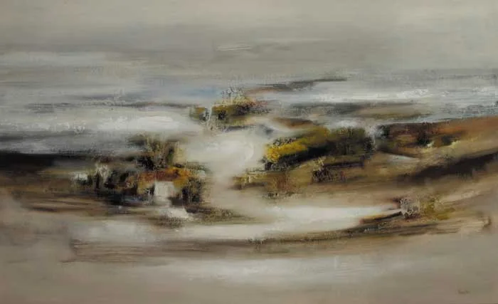 ESTUARY by Richard Kingston, oil on board, offered Nov 2007