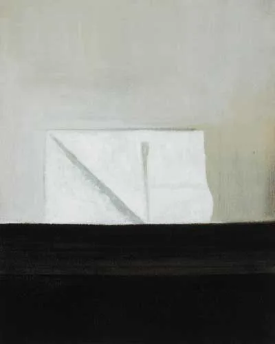 WHITE PAPER by Charles Brady, oil on paper, sold Sep 2007