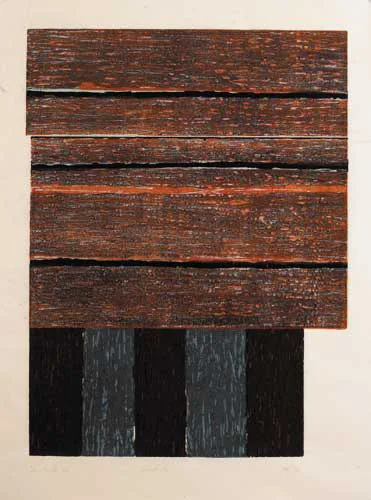 STANDING II by Sean Scully, 1986, woodblock print (no. 7 from an edition of 10 artist's proof), offered Sep 2007