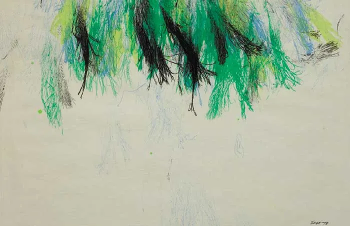 DRAWING by Patrick Scott, 1978, crayon on paper, offered Sep 2007